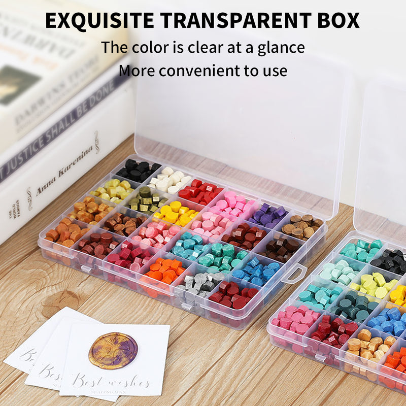 Vintage DIY Octagonal Sealing Wax Tablet Seal Stamp Wax Beads Wedding Wax