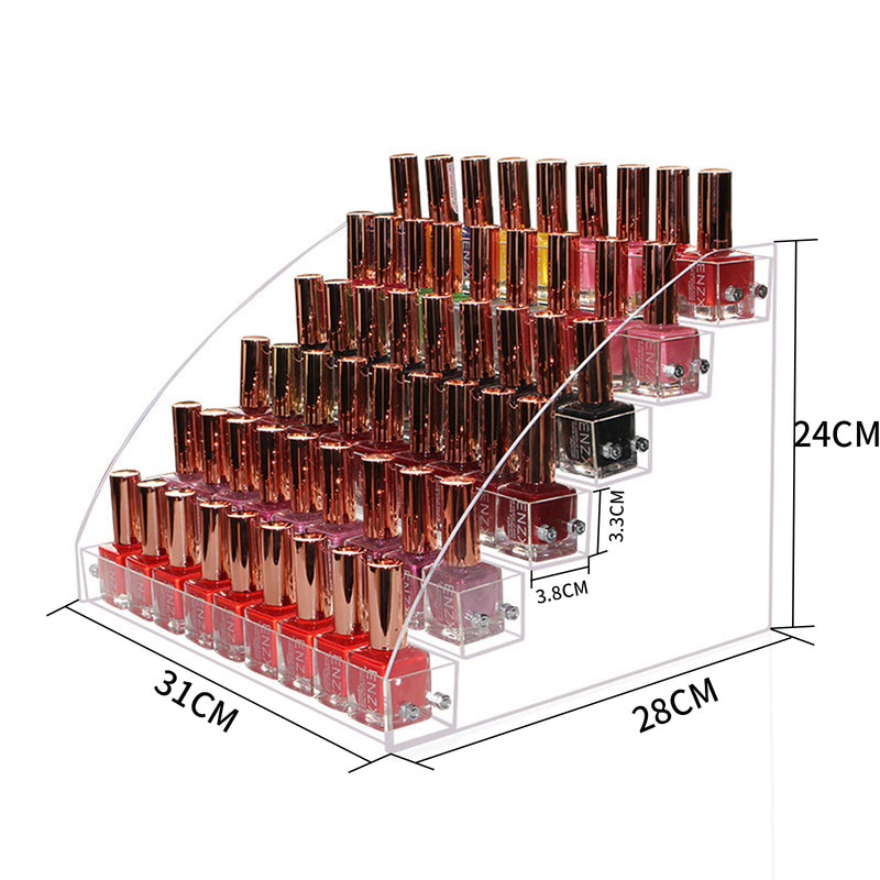 Acrylic Nail Polish Varnish Organiser Holder Desk Storage Stand Display Rack AU